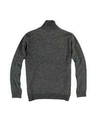 dunkelgrauer Pullover mit einem Reißverschluss am Kragen von ENGBERS