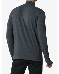 dunkelgrauer Pullover mit einem Reißverschluss am Kragen von 2XU