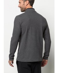 dunkelgrauer Pullover mit einem Reißverschluss am Kragen von Jack Wolfskin