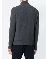 dunkelgrauer Pullover mit einem Reißverschluss am Kragen von Polo Ralph Lauren