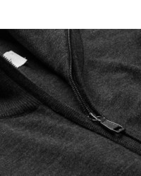 dunkelgrauer Pullover mit einem Reißverschluss am Kragen von Brioni