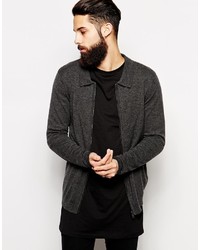 dunkelgrauer Pullover mit einem Reißverschluß von Asos