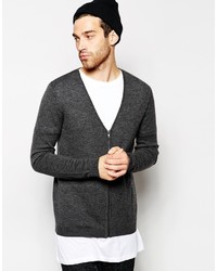 dunkelgrauer Pullover mit einem Reißverschluß von Asos