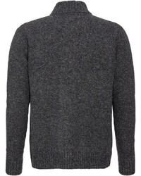 dunkelgrauer Pullover mit einem Reißverschluß von B. von Schönfels