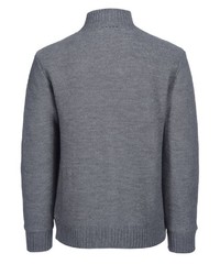 dunkelgrauer Pullover mit einem Reißverschluß von Bexleys man