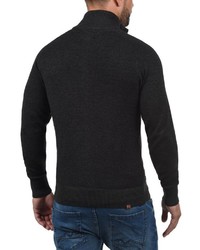 dunkelgrauer Pullover mit einem Reißverschluß von BLEND