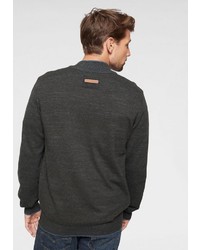 dunkelgrauer Pullover mit einem Reißverschluß von camel active