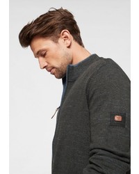 dunkelgrauer Pullover mit einem Reißverschluß von camel active