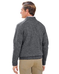 dunkelgrauer Pullover mit einem Reißverschluß von Classic