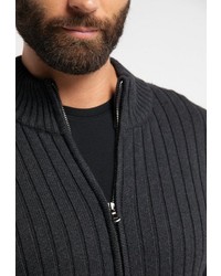 dunkelgrauer Pullover mit einem Reißverschluß von Dreimaster
