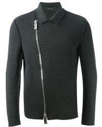 dunkelgrauer Pullover mit einem Reißverschluß von Emporio Armani