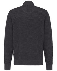 dunkelgrauer Pullover mit einem Reißverschluß von Fynch Hatton