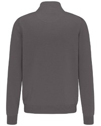dunkelgrauer Pullover mit einem Reißverschluß von Fynch Hatton