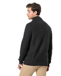 dunkelgrauer Pullover mit einem Reißverschluß von Gant