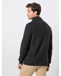 dunkelgrauer Pullover mit einem Reißverschluß von Gant