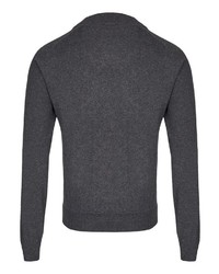 dunkelgrauer Pullover mit einem Reißverschluß von Hajo