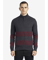 dunkelgrauer Pullover mit einem Reißverschluß von khujo
