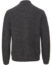 dunkelgrauer Pullover mit einem Reißverschluß von LUIS STEINDL