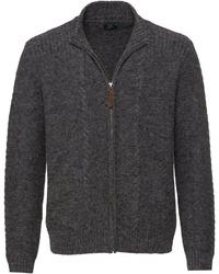 dunkelgrauer Pullover mit einem Reißverschluß von LUIS STEINDL