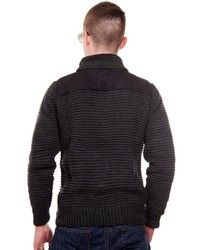 dunkelgrauer Pullover mit einem Reißverschluß von R-NEAL
