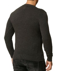 dunkelgrauer Pullover mit einem Reißverschluß von RUSTY NEAL