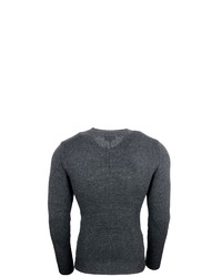 dunkelgrauer Pullover mit einem Reißverschluß von RUSTY NEAL