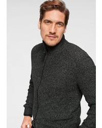 dunkelgrauer Pullover mit einem Reißverschluß von s.Oliver