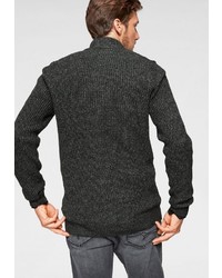 dunkelgrauer Pullover mit einem Reißverschluß von S.OLIVER RED LABEL