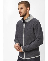 dunkelgrauer Pullover mit einem Reißverschluß von S4 JACKETS