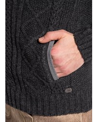 dunkelgrauer Pullover mit einem Reißverschluß von SPIETH & WENSKY