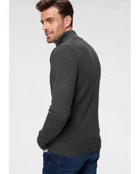 dunkelgrauer Pullover mit einem Reißverschluß von Tommy Hilfiger