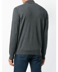 dunkelgrauer Pullover mit einem Reißverschluß von Emporio Armani