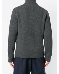 dunkelgrauer Pullover mit einem Reißverschluß von Maison Margiela