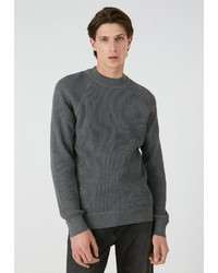 dunkelgrauer Pullover mit einem Rundhalsausschnitt von Armedangels