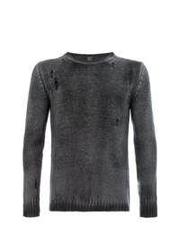 dunkelgrauer Pullover mit einem Rundhalsausschnitt von Avant Toi