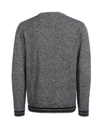 dunkelgrauer Pullover mit einem Rundhalsausschnitt von Bexleys man