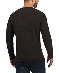 dunkelgrauer Pullover mit einem Rundhalsausschnitt von BLEND