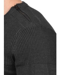 dunkelgrauer Pullover mit einem Rundhalsausschnitt von BLEND