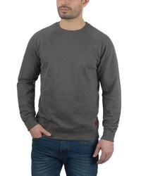 dunkelgrauer Pullover mit einem Rundhalsausschnitt von BLEND