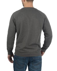 dunkelgrauer Pullover mit einem Rundhalsausschnitt von BLEND