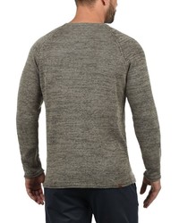 dunkelgrauer Pullover mit einem Rundhalsausschnitt von BLEND