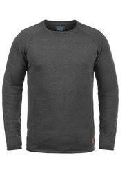 dunkelgrauer Pullover mit einem Rundhalsausschnitt von BLEND