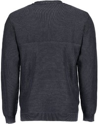 dunkelgrauer Pullover mit einem Rundhalsausschnitt von Blue Seven