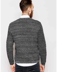 dunkelgrauer Pullover mit einem Rundhalsausschnitt von Asos