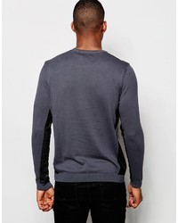 dunkelgrauer Pullover mit einem Rundhalsausschnitt von Asos