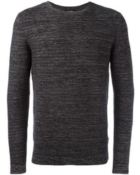 dunkelgrauer Pullover mit einem Rundhalsausschnitt von Calvin Klein