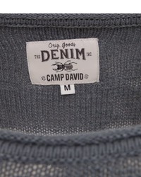 dunkelgrauer Pullover mit einem Rundhalsausschnitt von Camp David