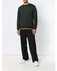 dunkelgrauer Pullover mit einem Rundhalsausschnitt von Lanvin