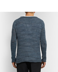 dunkelgrauer Pullover mit einem Rundhalsausschnitt von The Elder Statesman