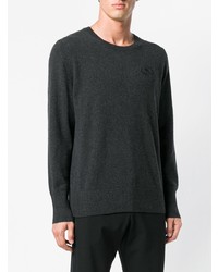 dunkelgrauer Pullover mit einem Rundhalsausschnitt von Burberry